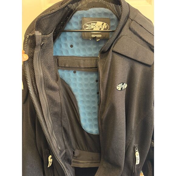 5XL- Joe Rockets Black Motorcycle Jacket Mens Mesh Armored W/O insulated Liner - Picture 2 of 14